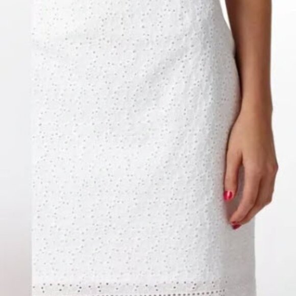 Lilly Pulitzer Maybell Resort White Sweet Daisy Eyelet Lace Strapless - Picture 6 of 8
